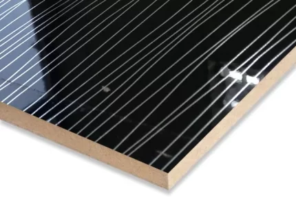 Black Plus Sliver Lines #BS PVC High Glossy AGT MDF Panel