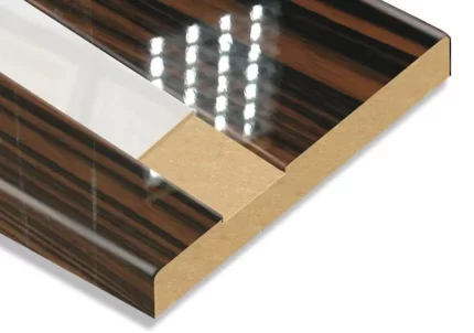 Ebony + Beige Slot Post # PVC High Glossy AGT MDF Panel