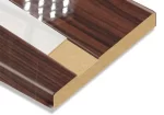 Teak + Beige Slot Post - Formed PVC High Glossy AGT MDF Panel