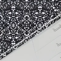 Black With White Solid Surface 76x367cm 12 mm