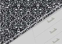 Black With White Solid Surface 76x367cm 12 mm