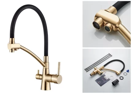 Purification Sink Mixer A5179AW with Swivel Spout & extra inlet / Spout for Drinking Water