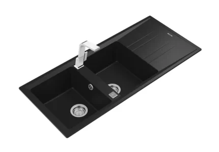 TEKA Sink MAESTRO STONE 80 B-TG 2B 1D AUTO - Black